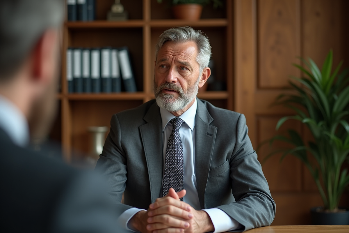 Homme en costume lors d