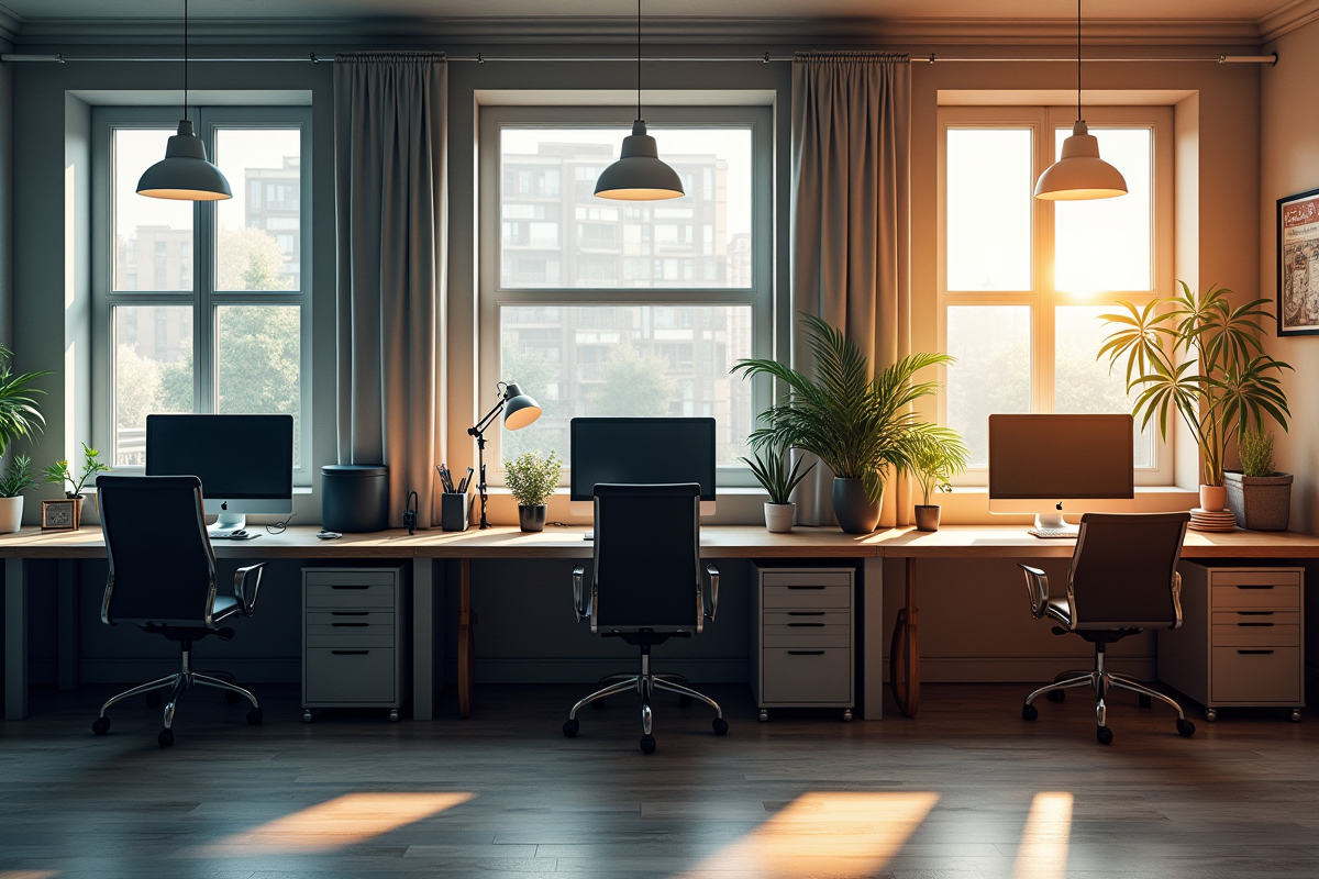 Trois espaces de travail ergonomiques différents