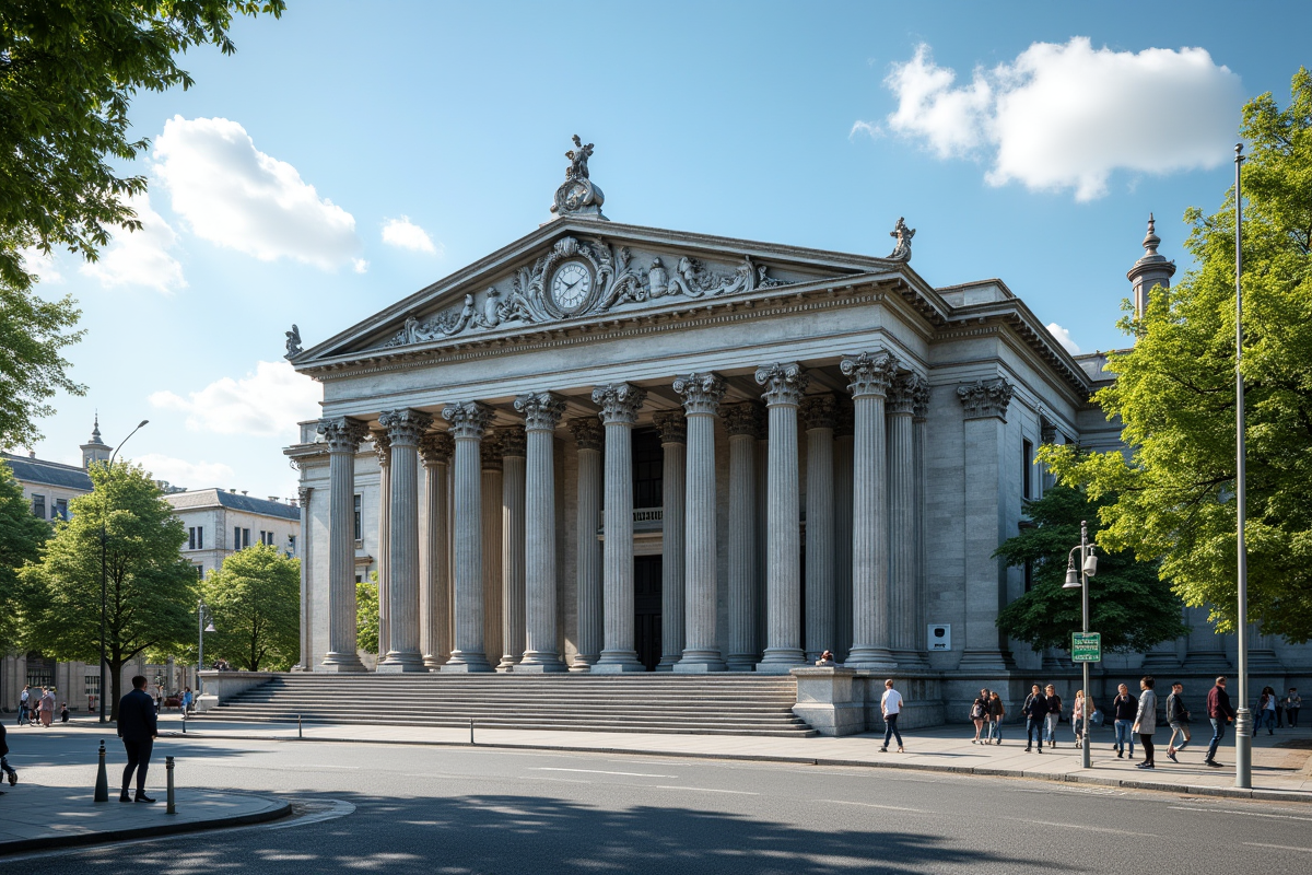 Façade du bâtiment Four Courts à Dublin ensoleillé